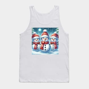 Christmas Snowmen Tank Top